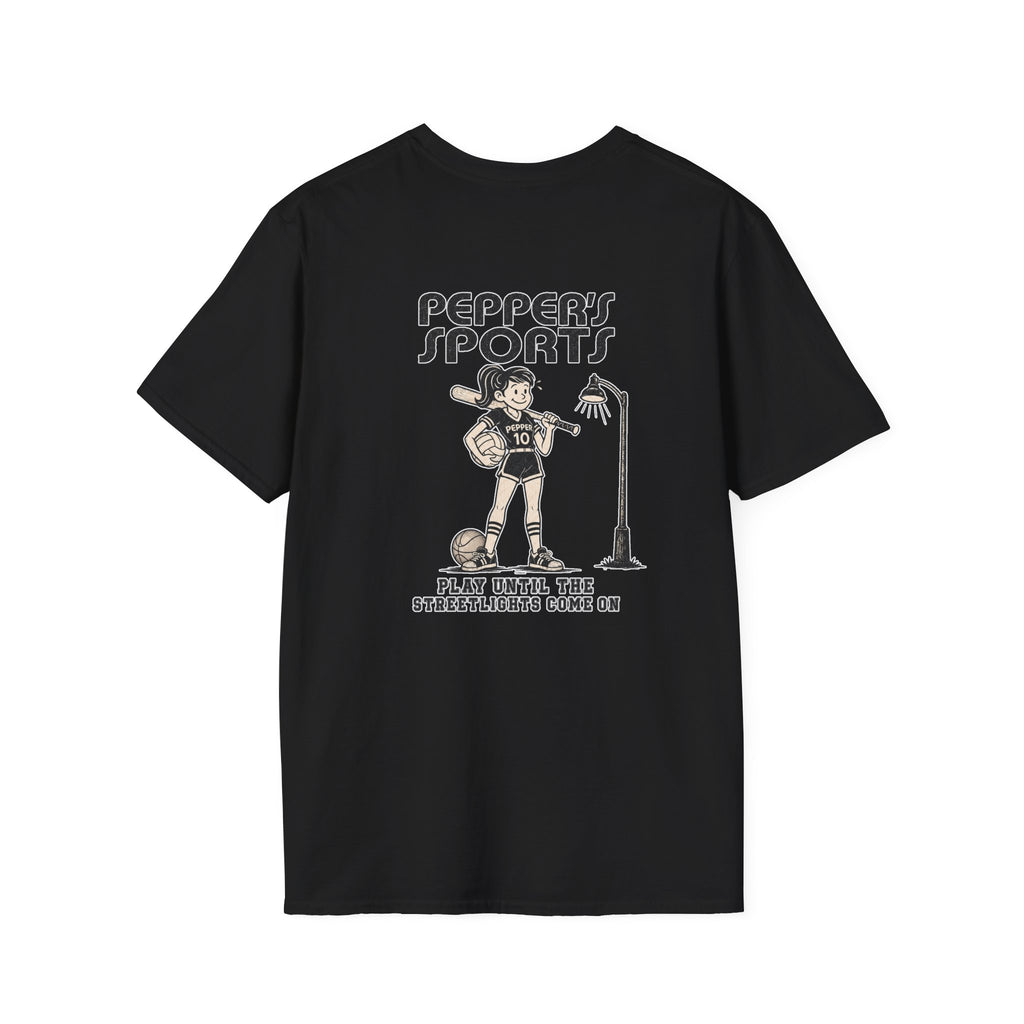 Play Until The Street Lights Come On Pepper T-Shirt