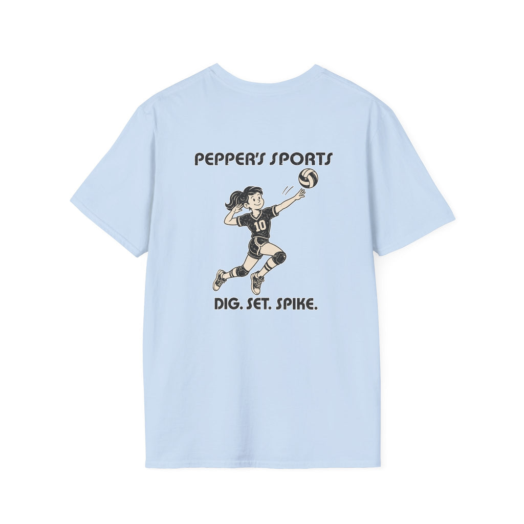 Pepper Volleyball Dig Set Spike T-Shirt
