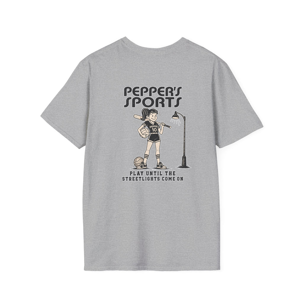 Play Until The Street Lights Come On Pepper T-Shirt