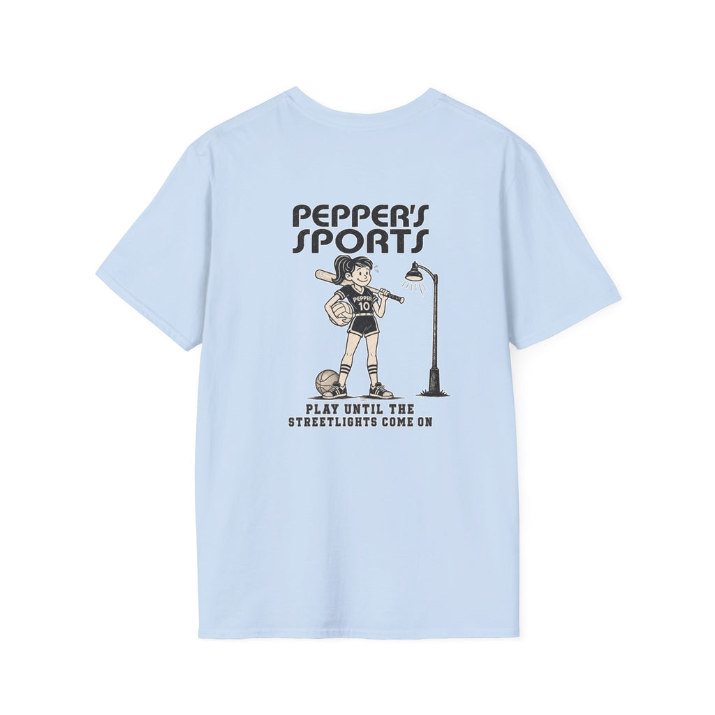 Play Until The Street Lights Come On Pepper T-Shirt