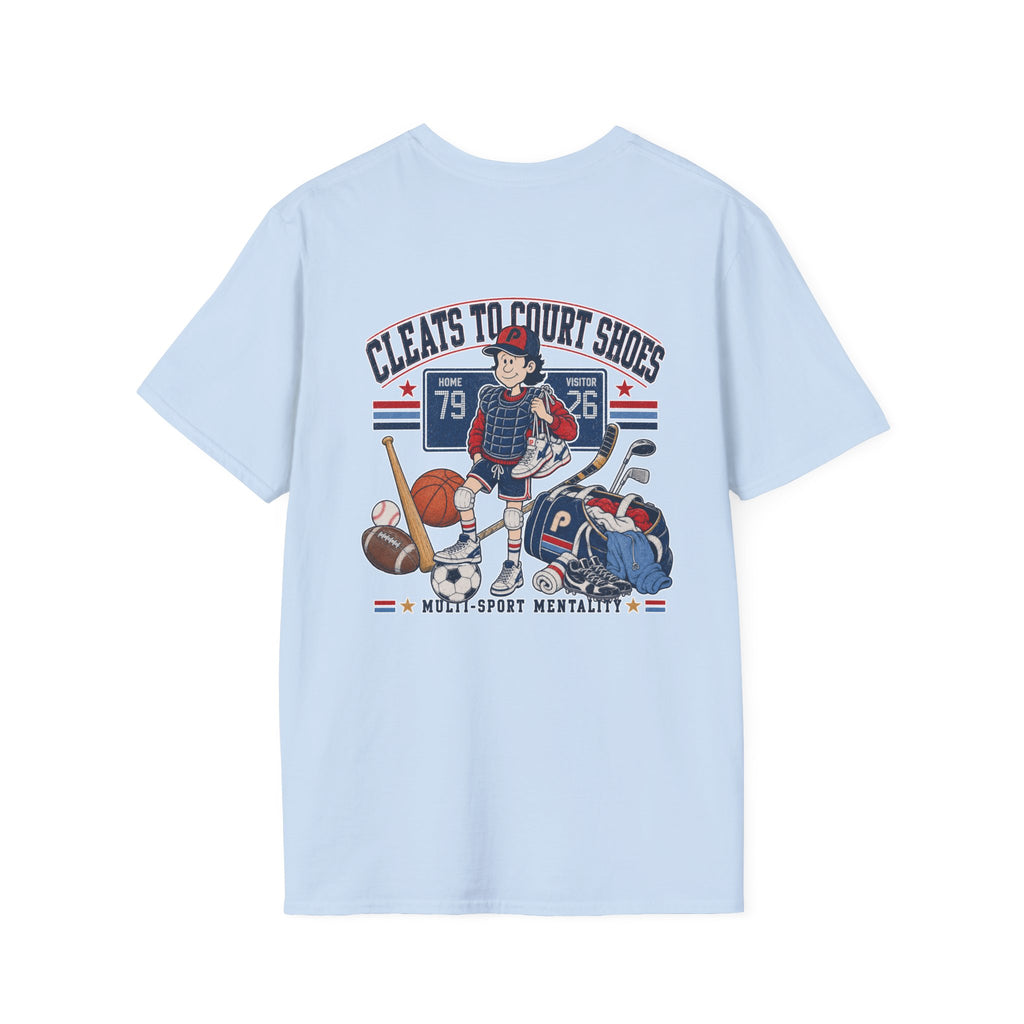 Cleats to Court Shoes Pep T-Shirt
