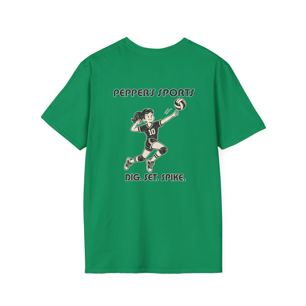 Pepper Volleyball Dig Set Spike T-Shirt