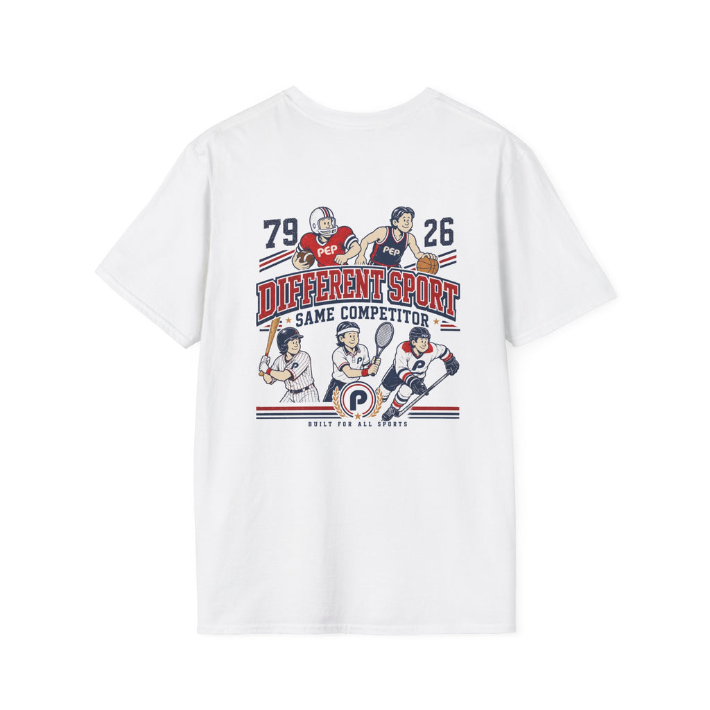Different Sport Same Competitor 01 Pep T-Shirt