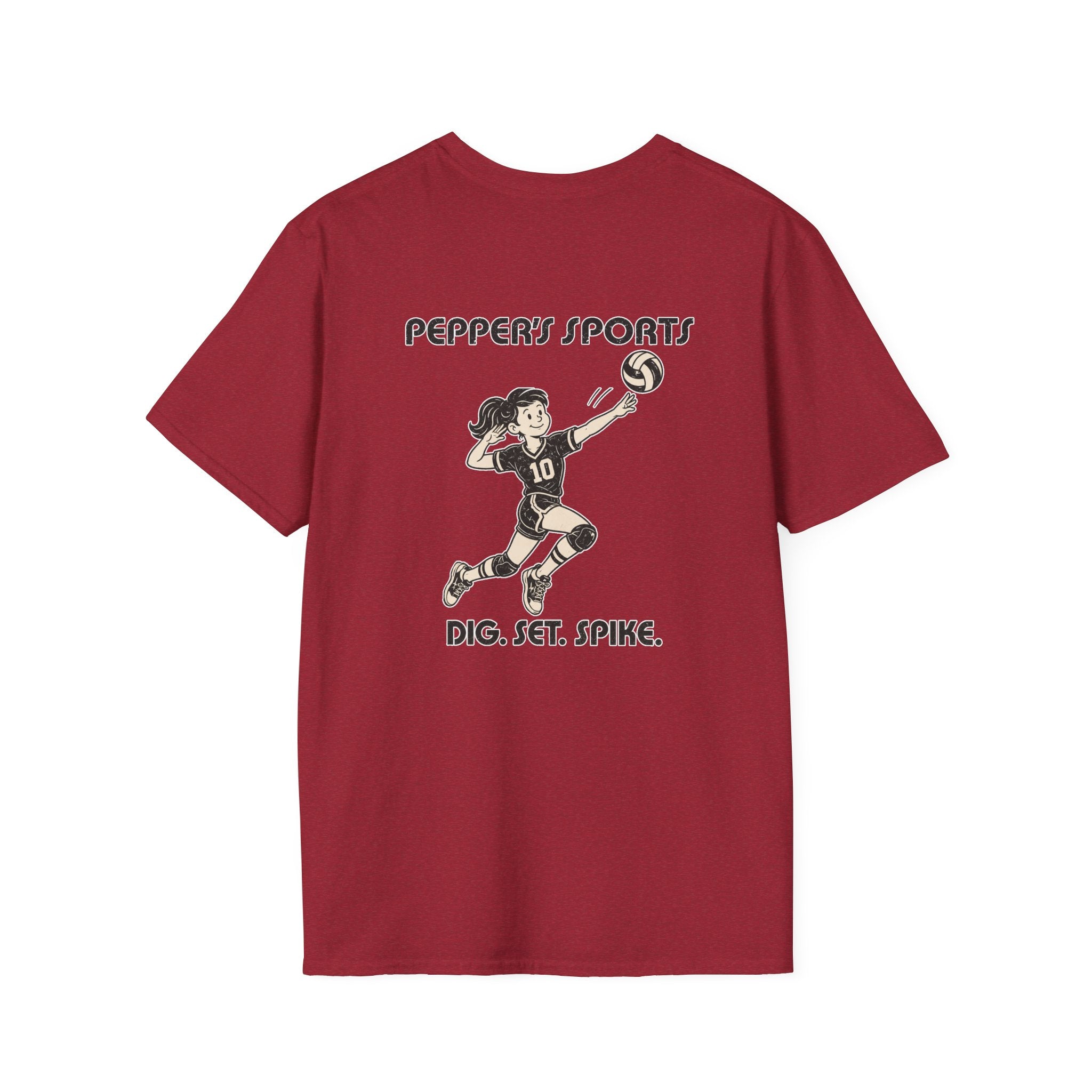 Pepper Volleyball Dig Set Spike T-Shirt