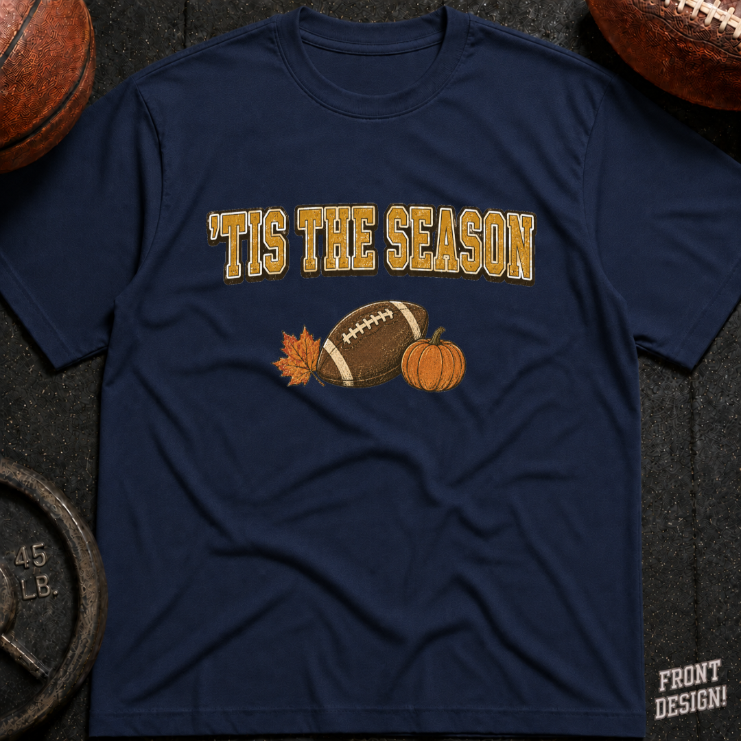 'Tis The Season Leaf Football Pumpkin