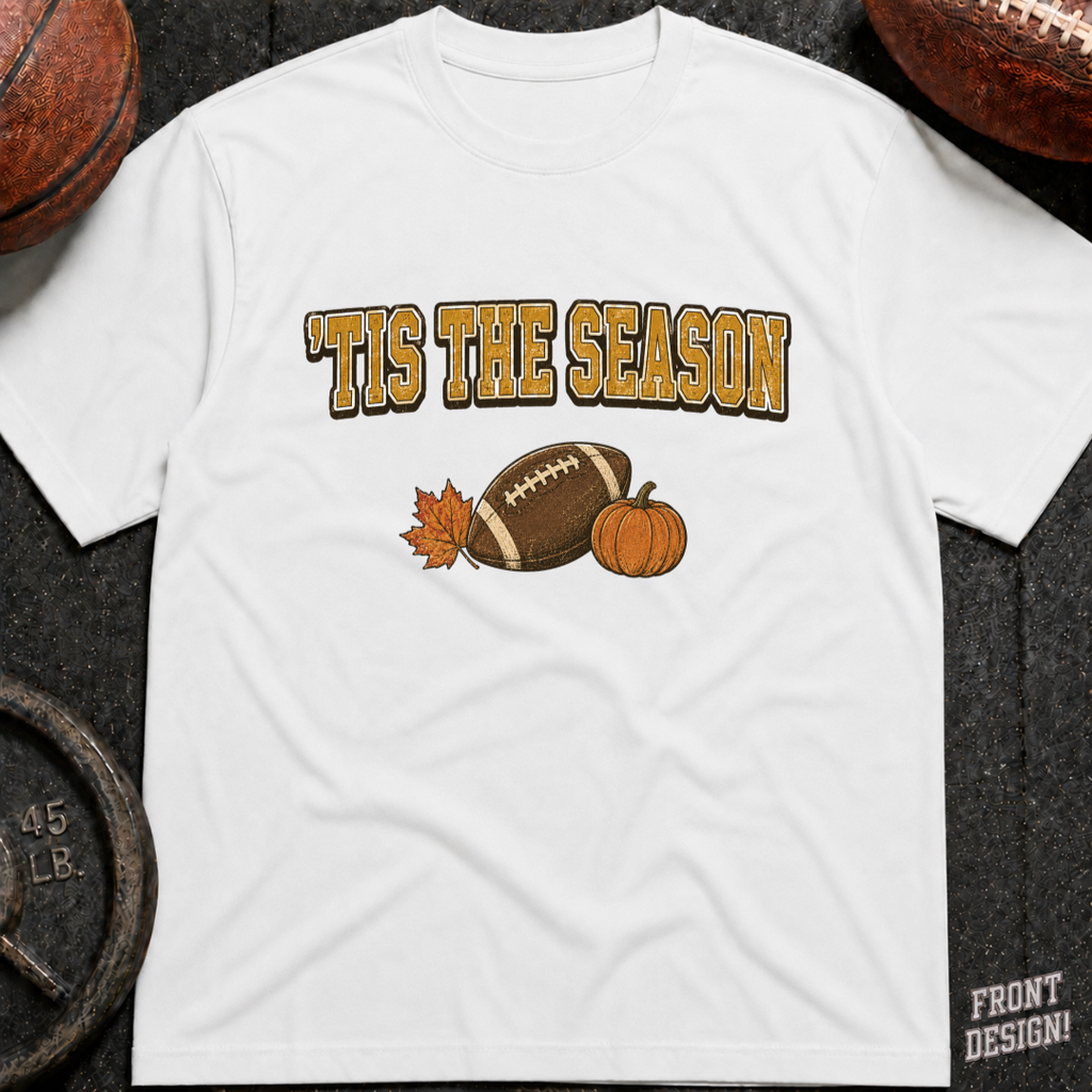 'Tis The Season Leaf Football Pumpkin