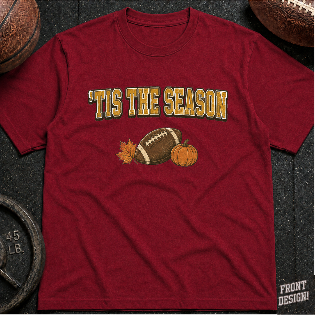 'Tis The Season Leaf Football Pumpkin