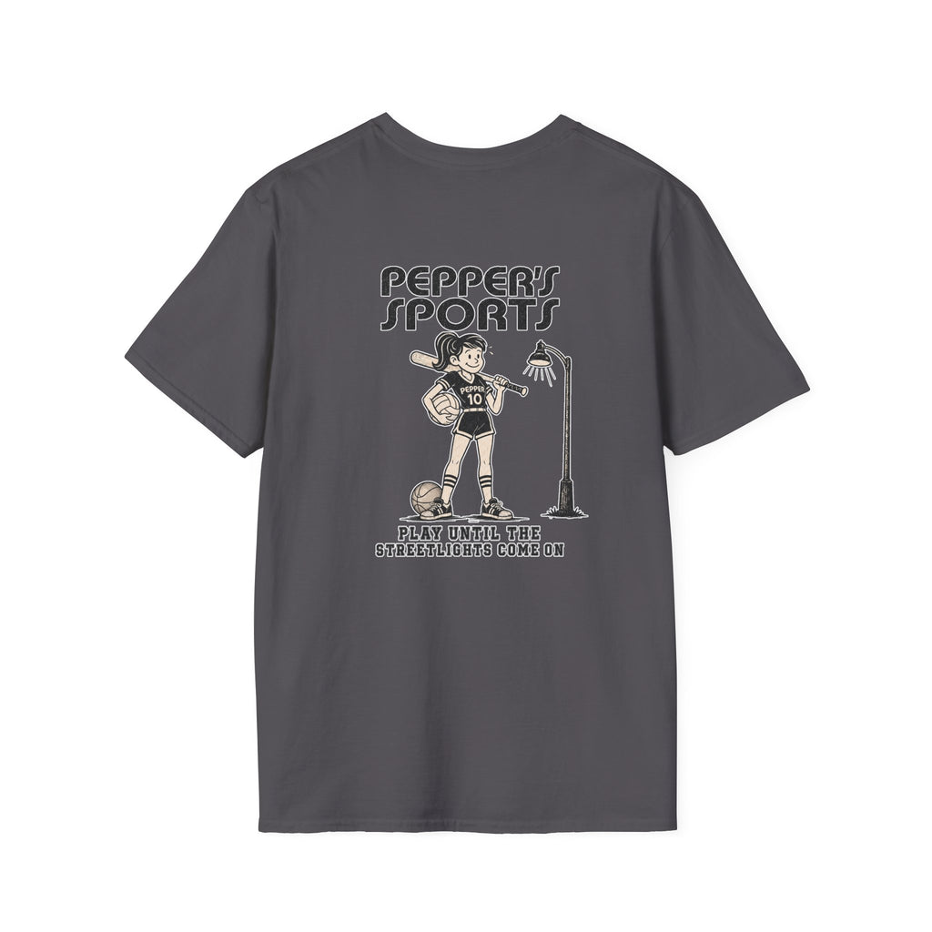 Play Until The Street Lights Come On Pepper T-Shirt