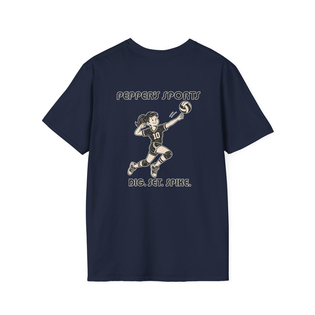 Pepper Volleyball Dig Set Spike T-Shirt