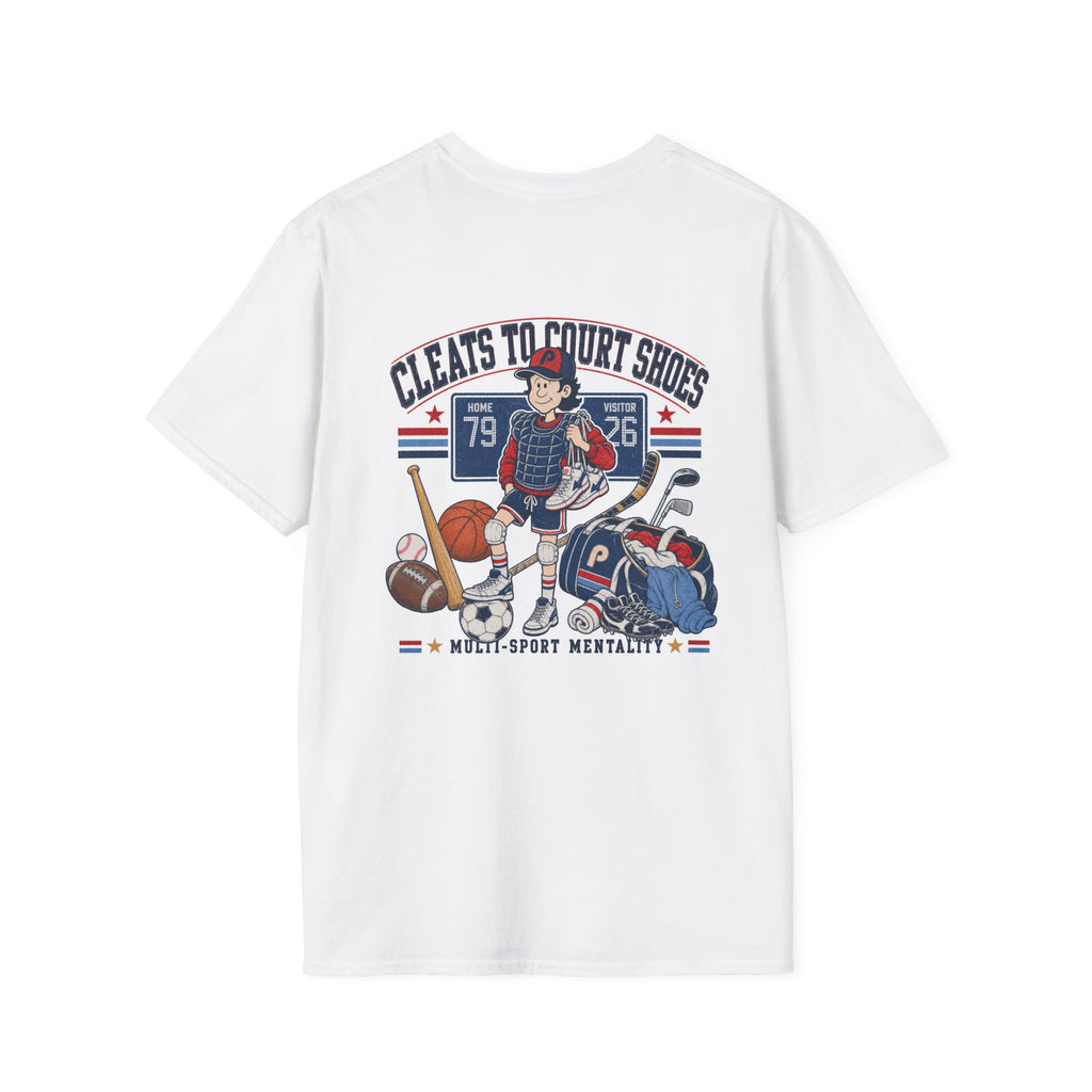 Cleats to Court Shoes Pep T-Shirt