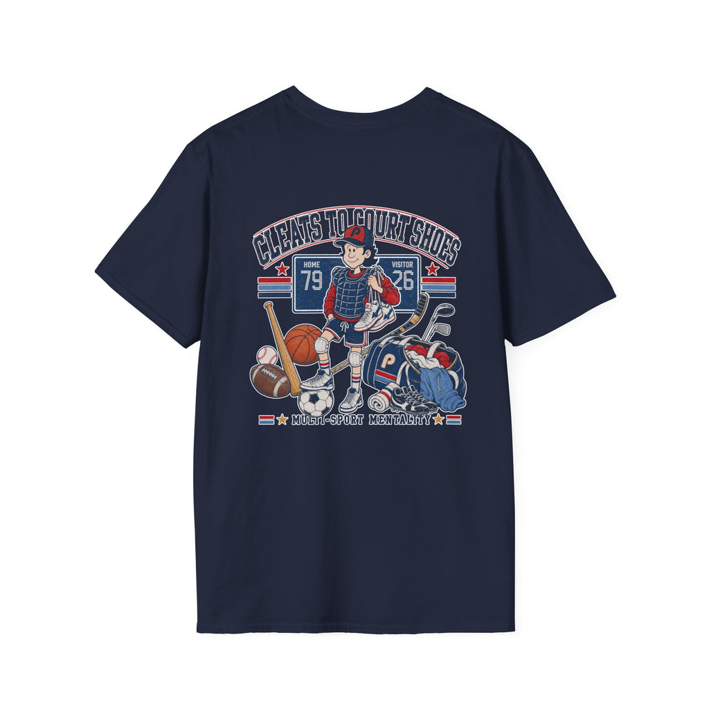 Cleats to Court Shoes Pep T-Shirt