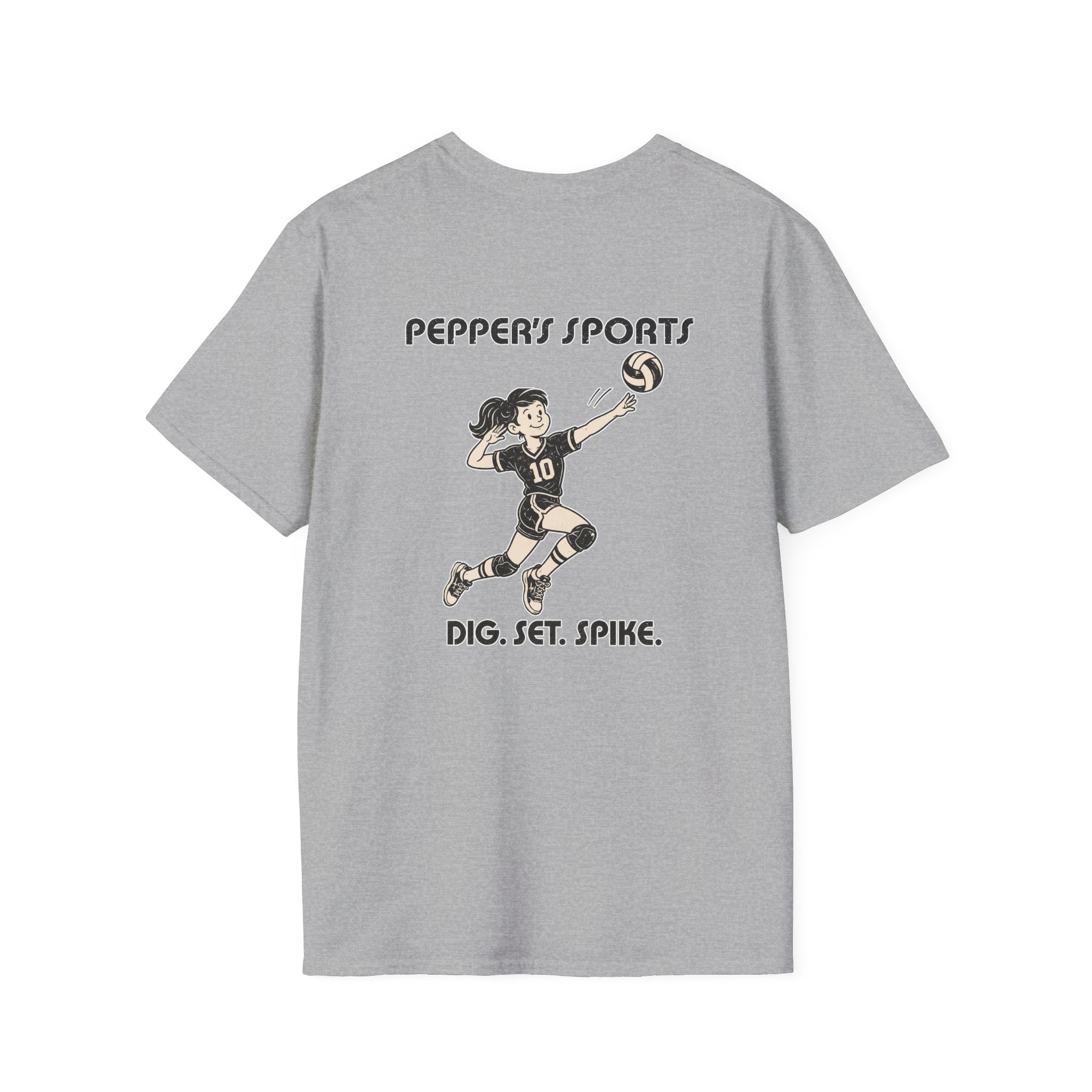 Pepper Volleyball Dig Set Spike T-Shirt