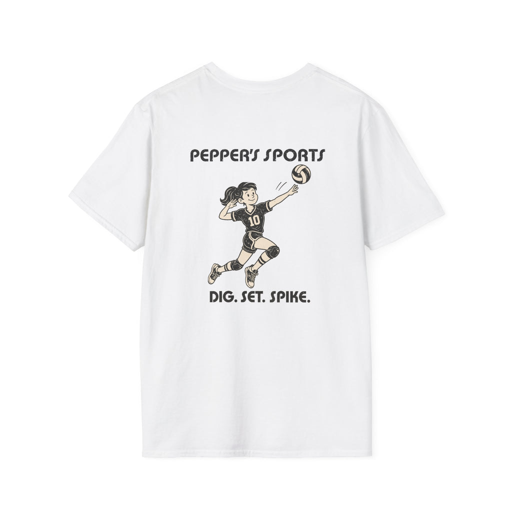 Pepper Volleyball Dig Set Spike T-Shirt