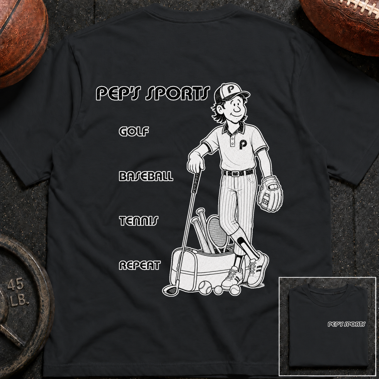 3S Repeat Golf Baseball Tennis Pep T-Shirt