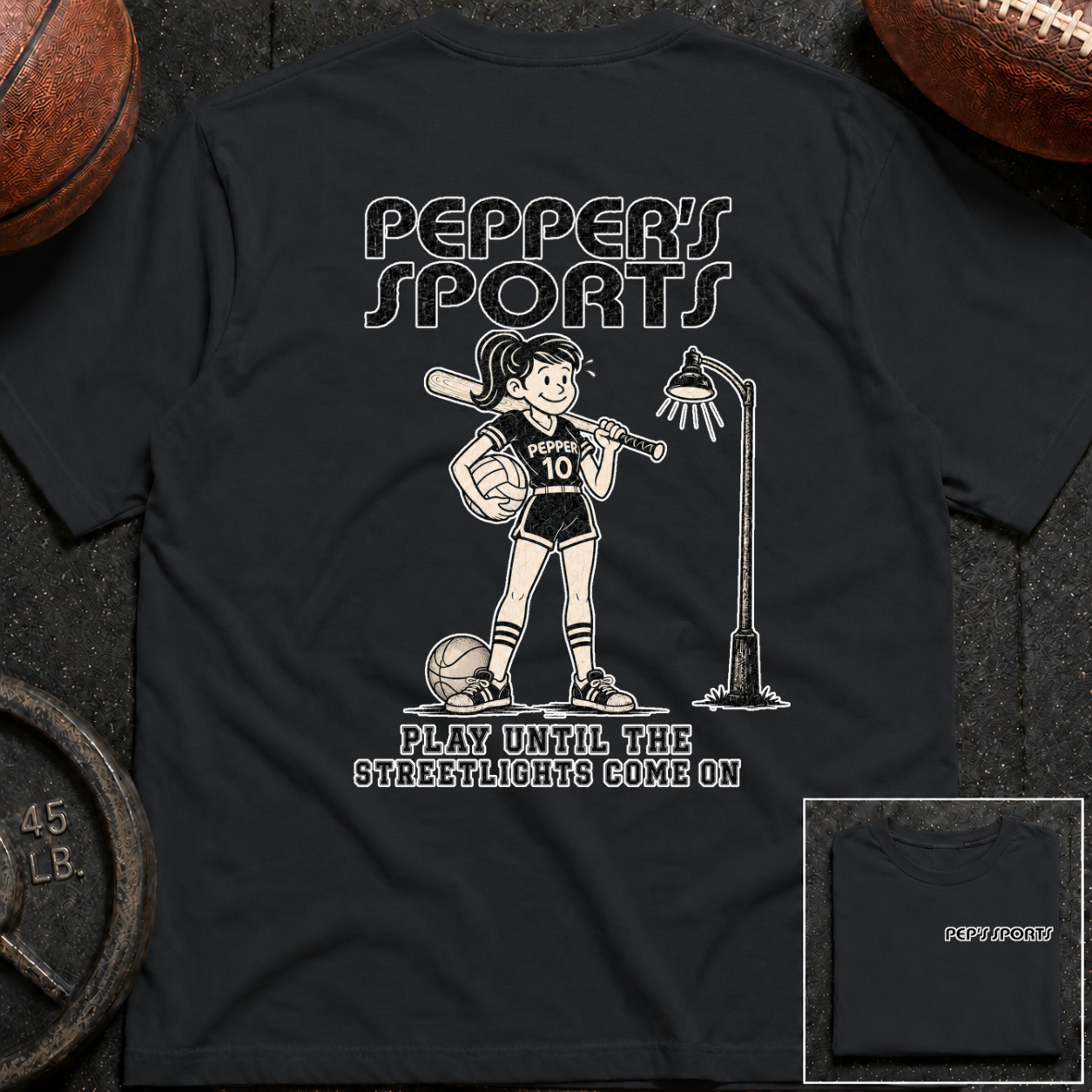 Play Until The Street Lights Come On Pepper T-Shirt