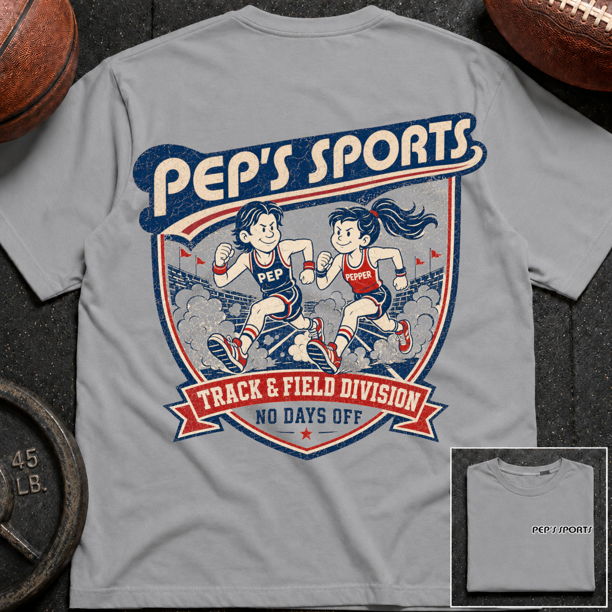 P&P Track & Field No Days Off T-Shirt