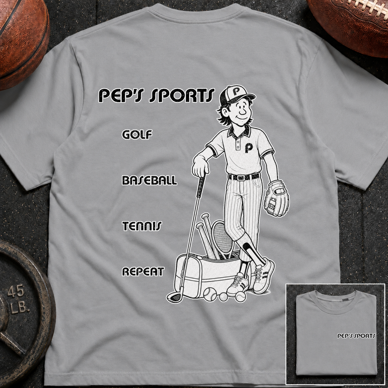 3S Repeat Golf Baseball Tennis Pep T-Shirt