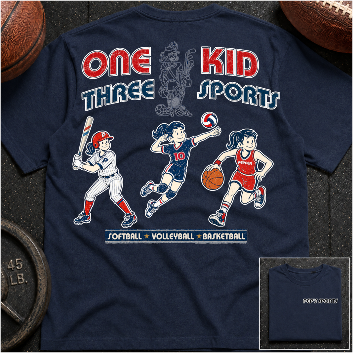 Pepper - 1 Kid 3 Sports SB/VB/BK