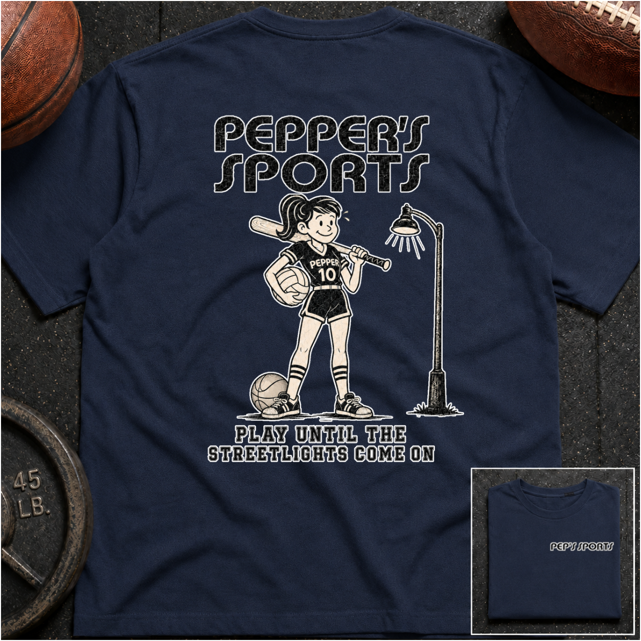 Play Until The Street Lights Come On Pepper T-Shirt