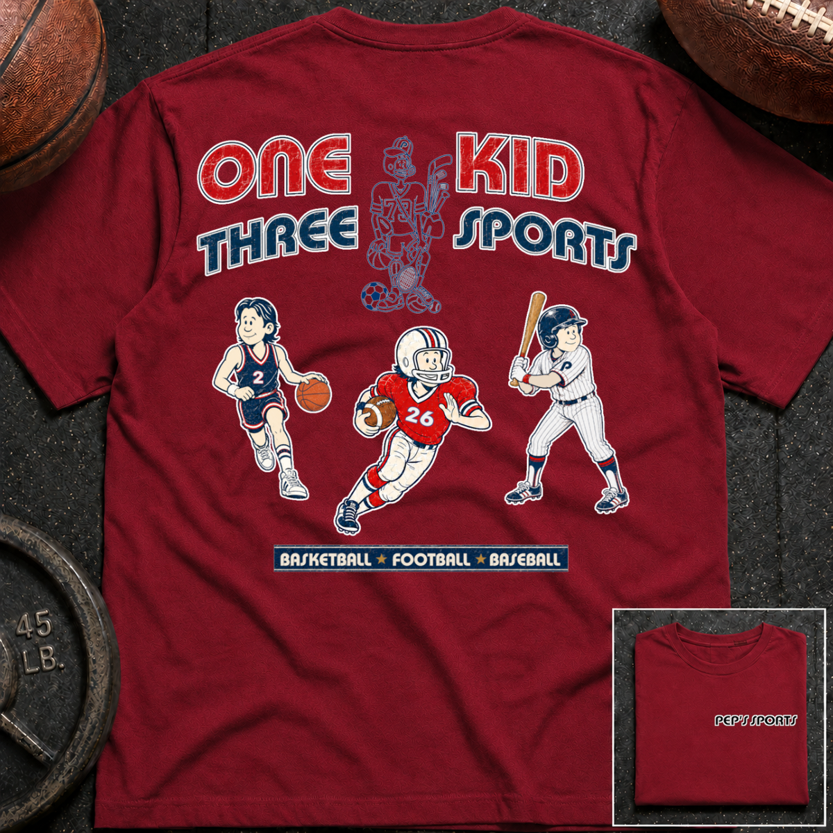 Pep - 1 Kid 3 Sports BK/FB/BB