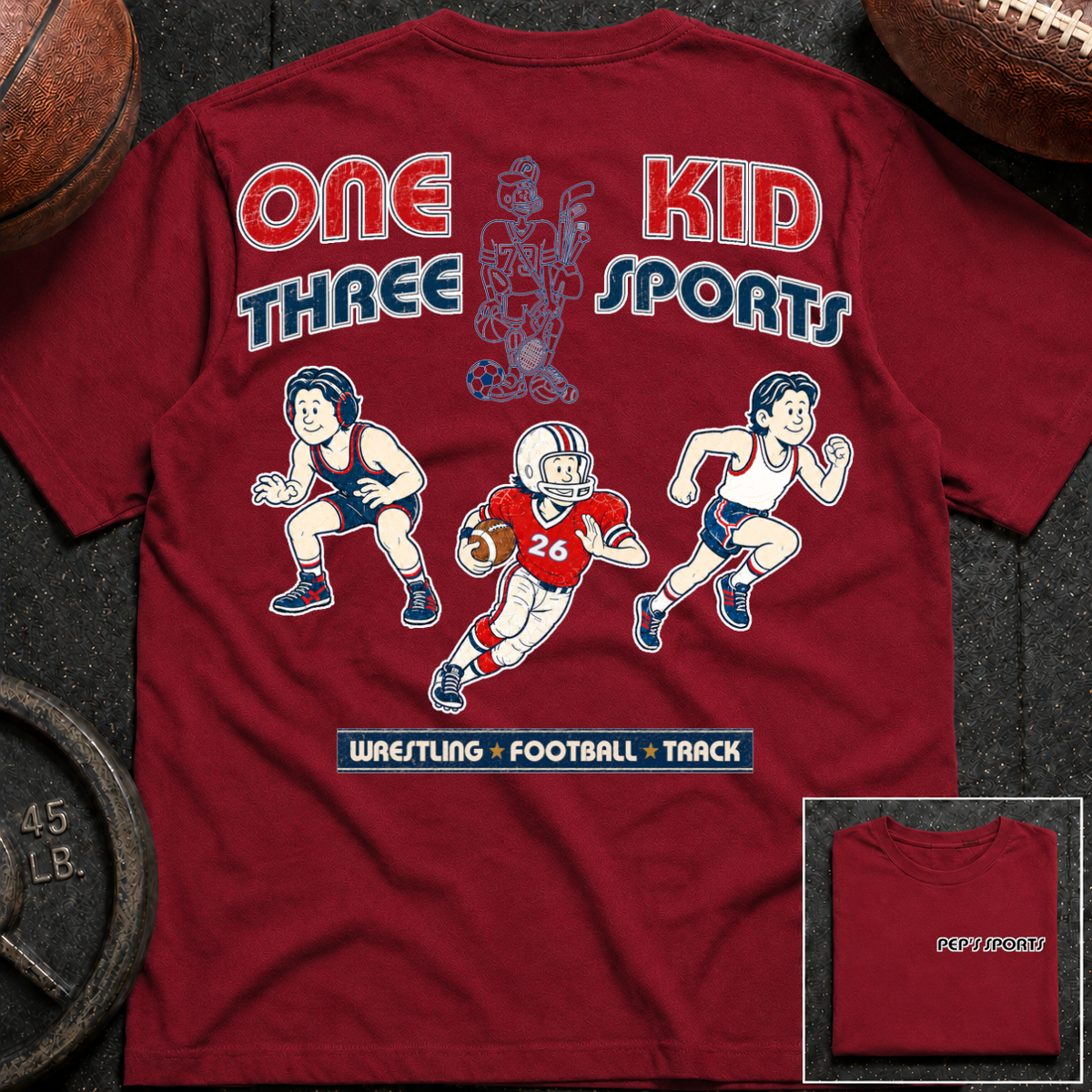 Pep - 1 Kid 3 Sports WR/FB/TR