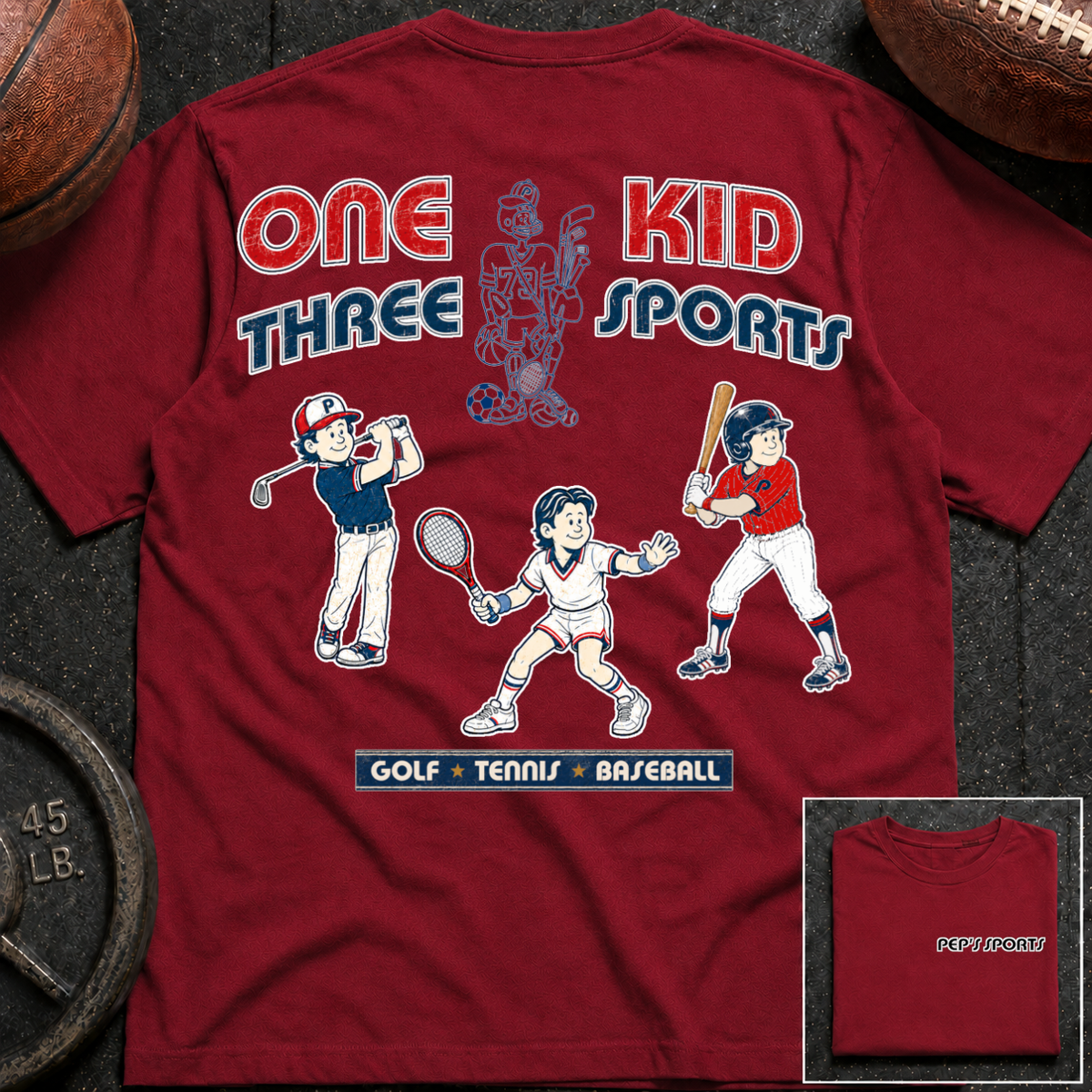 Pep - 1 Kid 3 Sports Golf/TN/BB