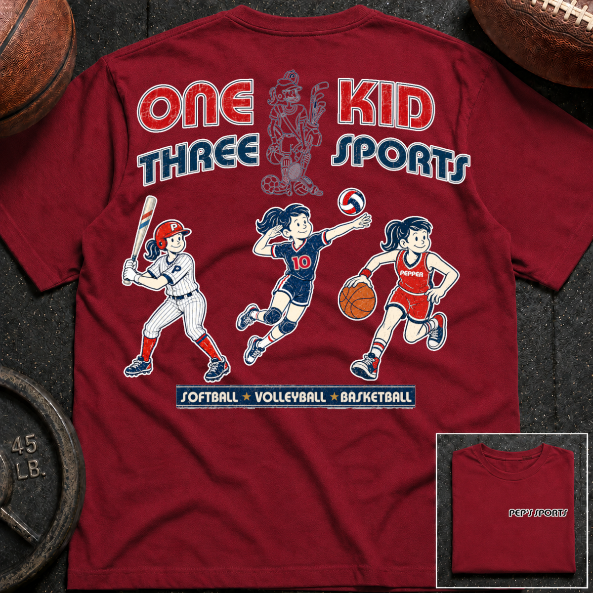 Pepper - 1 Kid 3 Sports SB/VB/BK