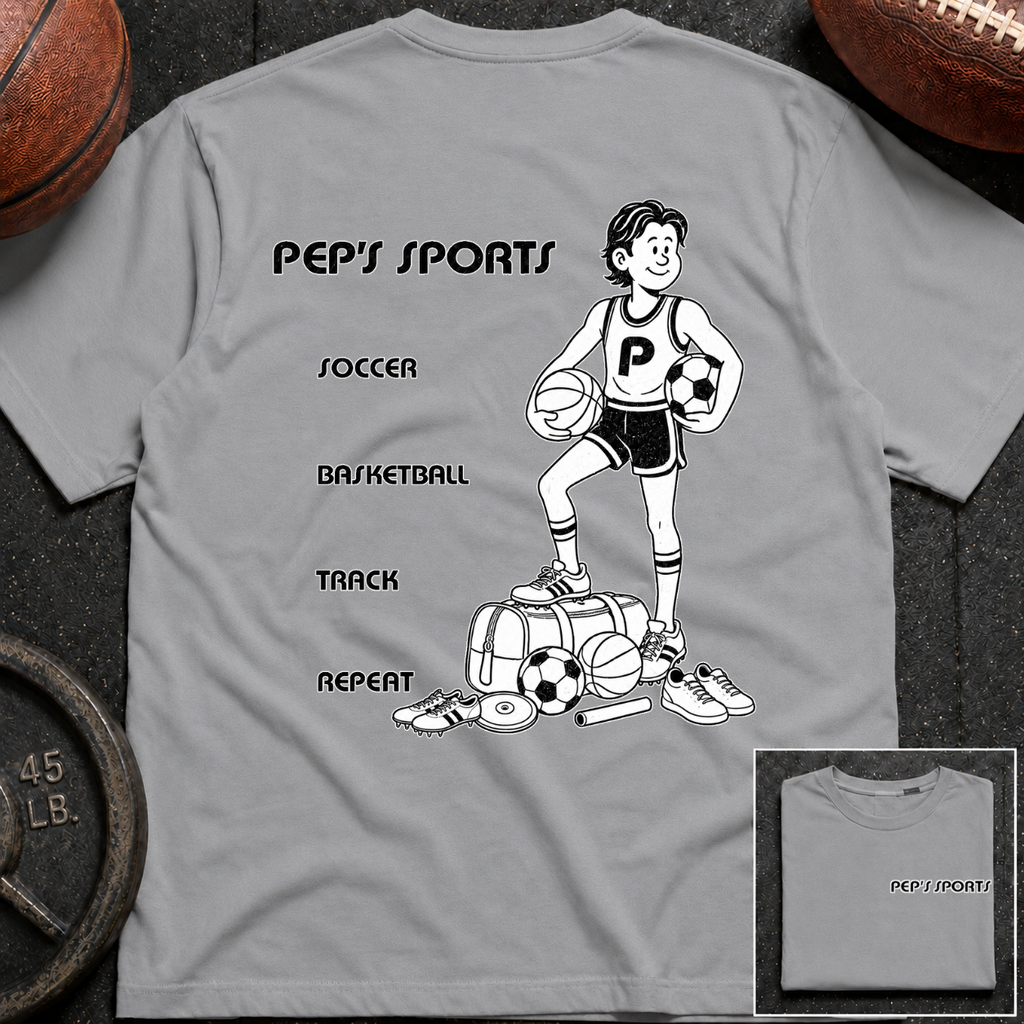 3S Repeat Soccer Basketball Track Pep T-Shirt