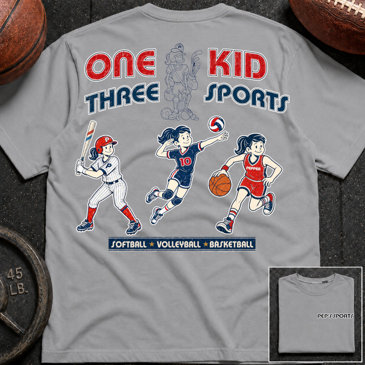 Pepper - 1 Kid 3 Sports SB/VB/BK