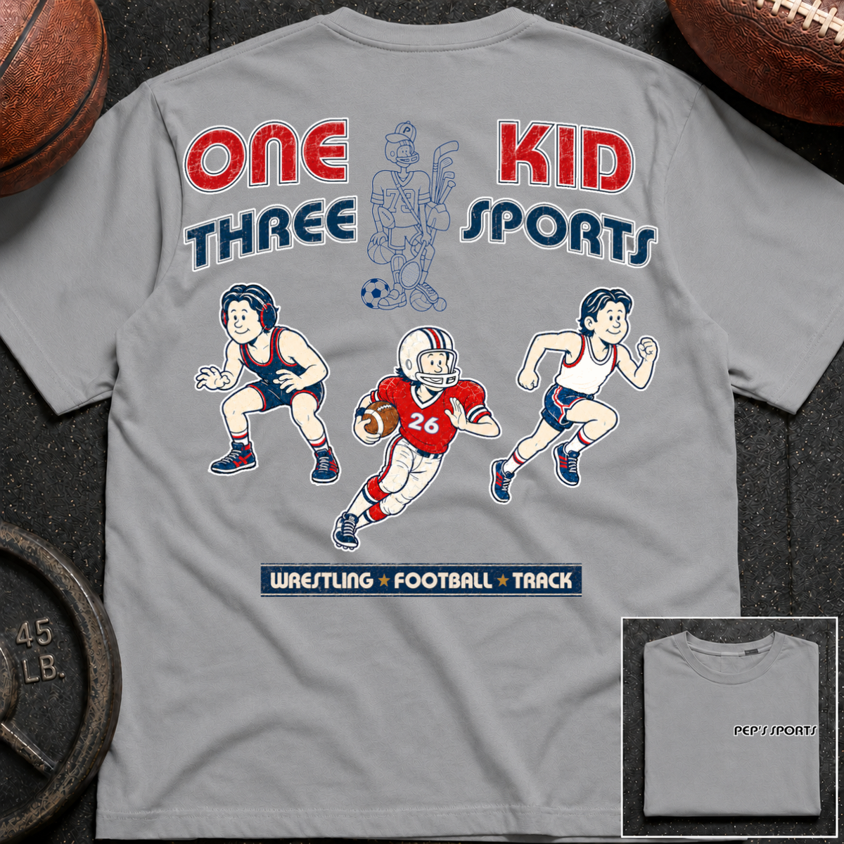 Pep - 1 Kid 3 Sports WR/FB/TR