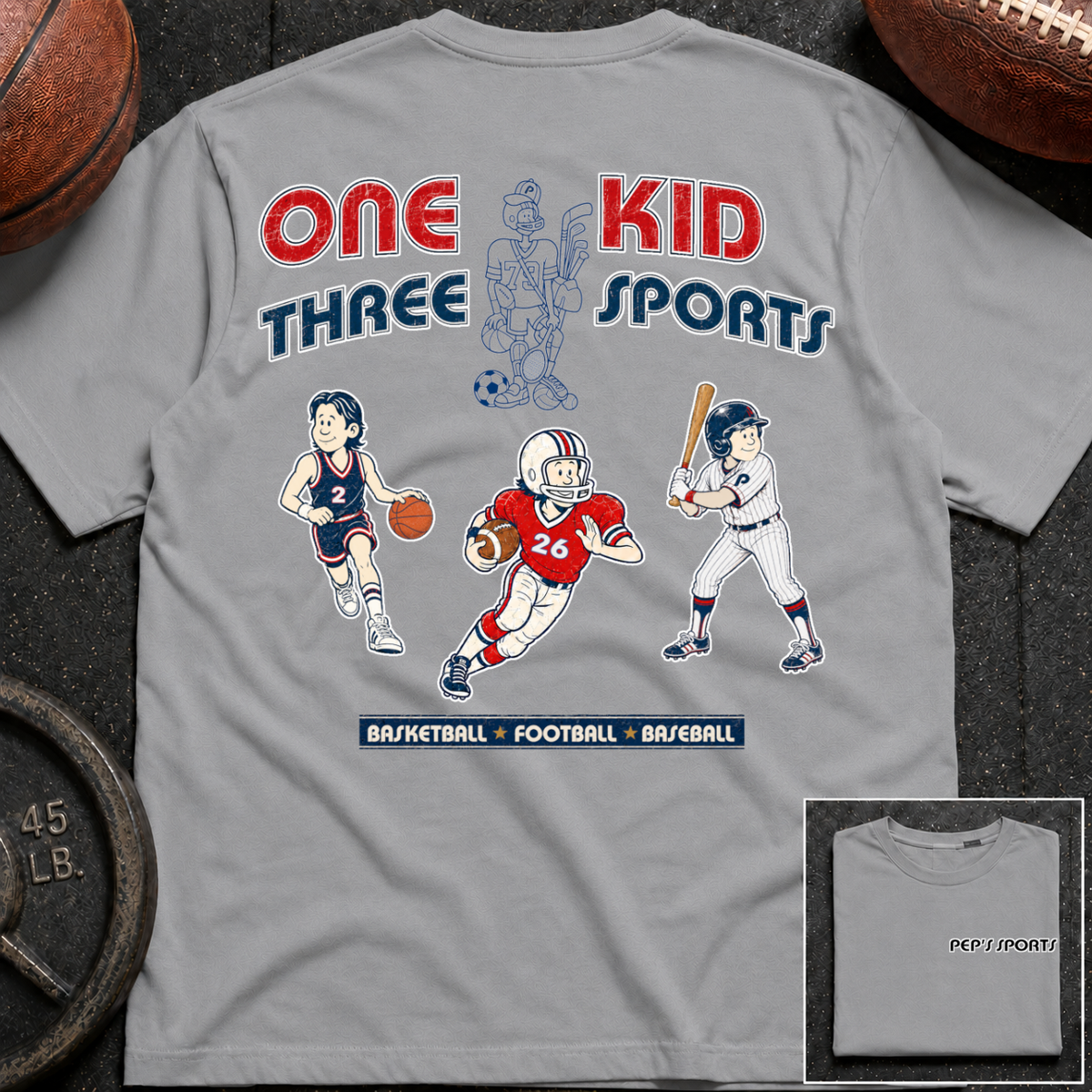 Pep - 1 Kid 3 Sports BK/FB/BB