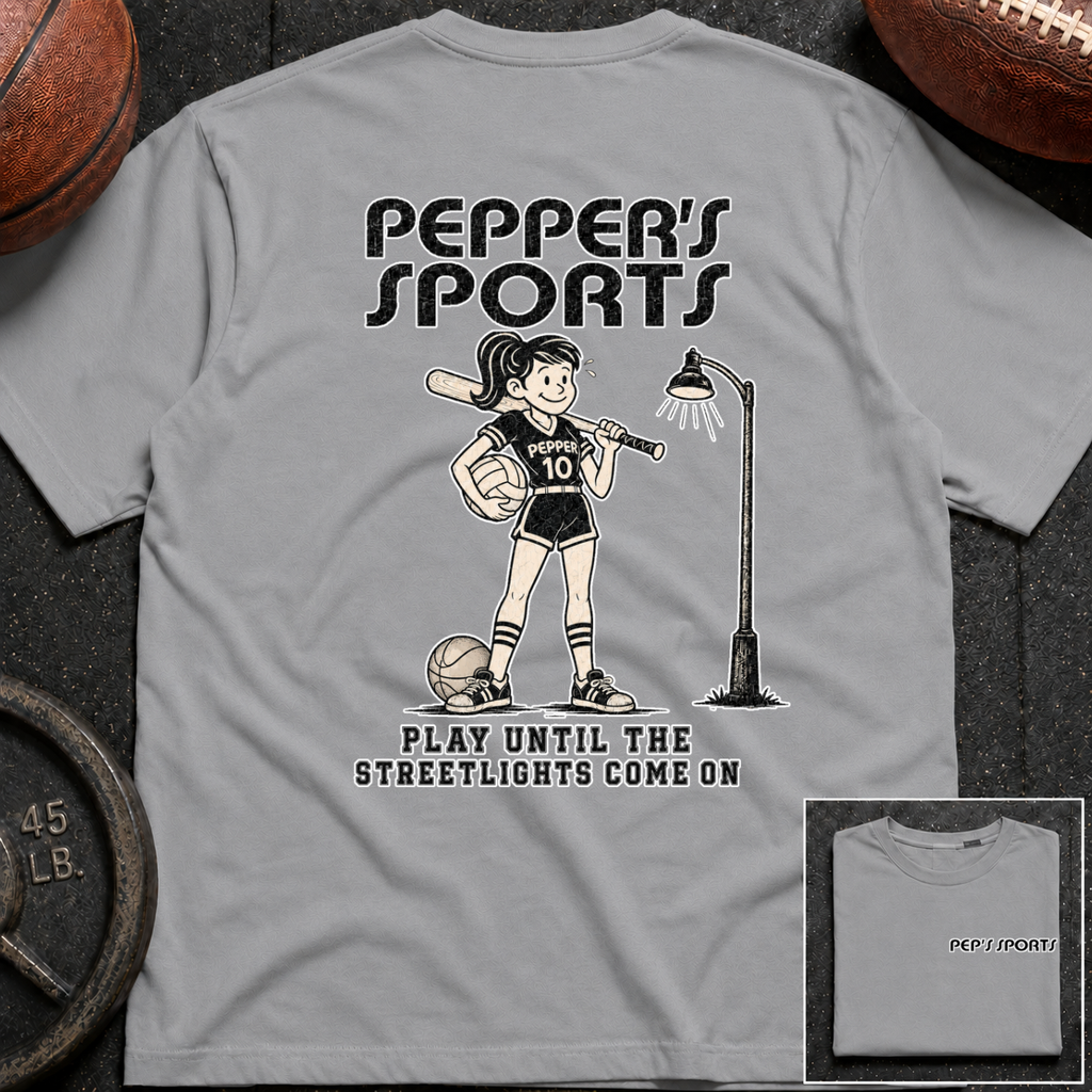 Play Until The Street Lights Come On Pepper T-Shirt