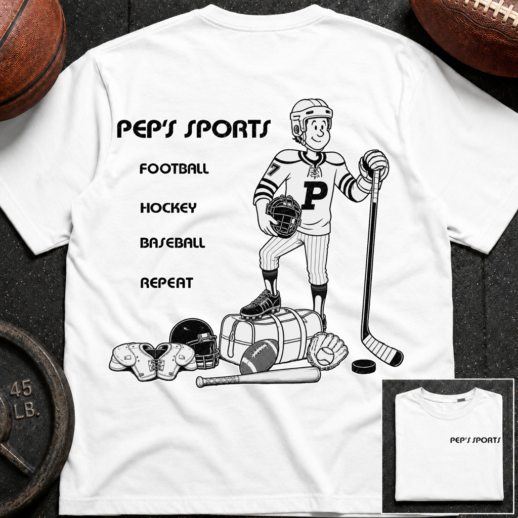 3S Repeat Football Hockey Baseball Pep T-Shirt