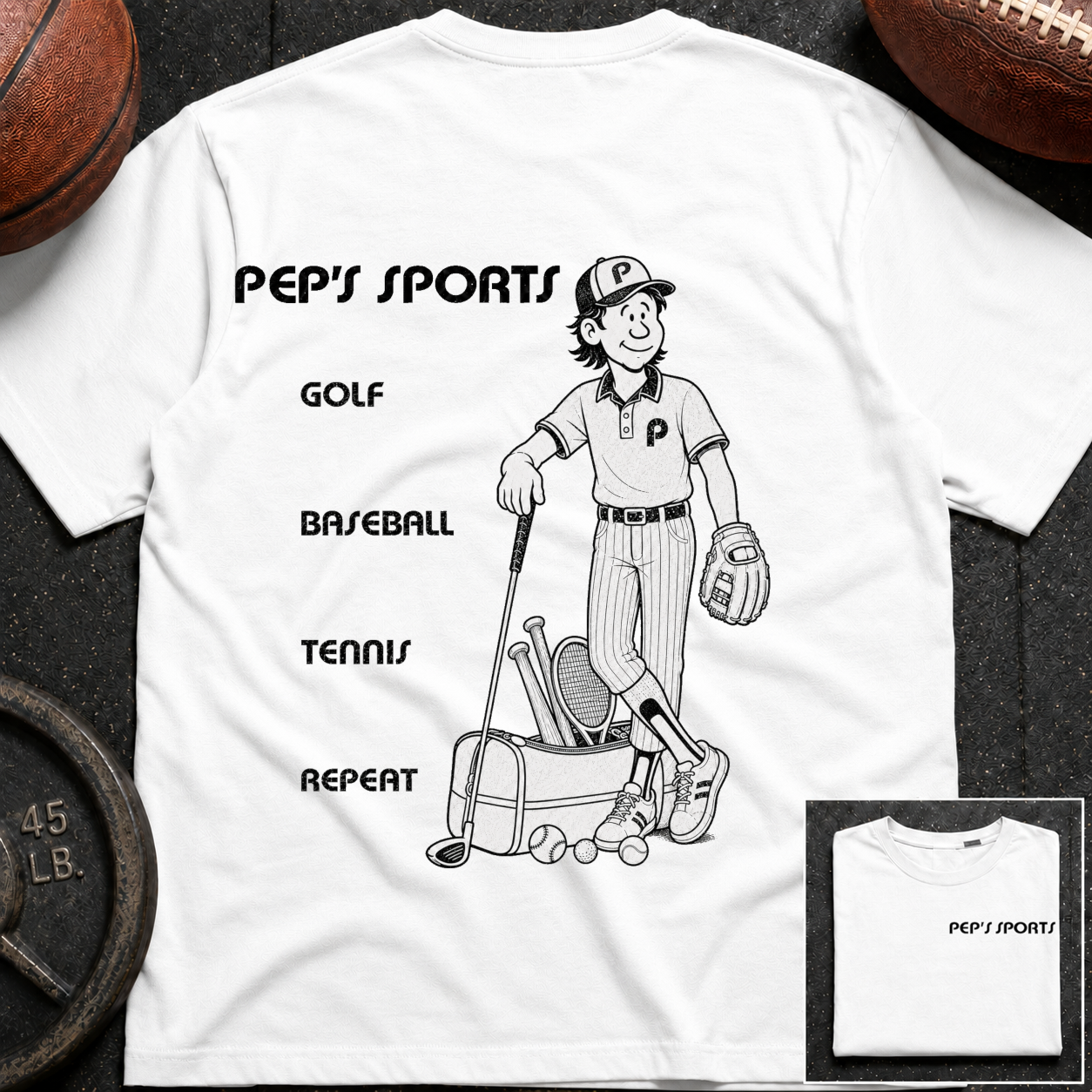 3S Repeat Golf Baseball Tennis Pep T-Shirt