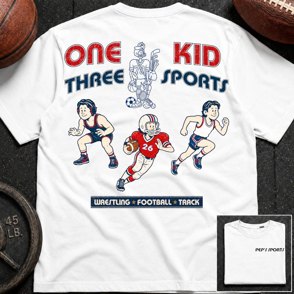Pep - 1 Kid 3 Sports WR/FB/TR