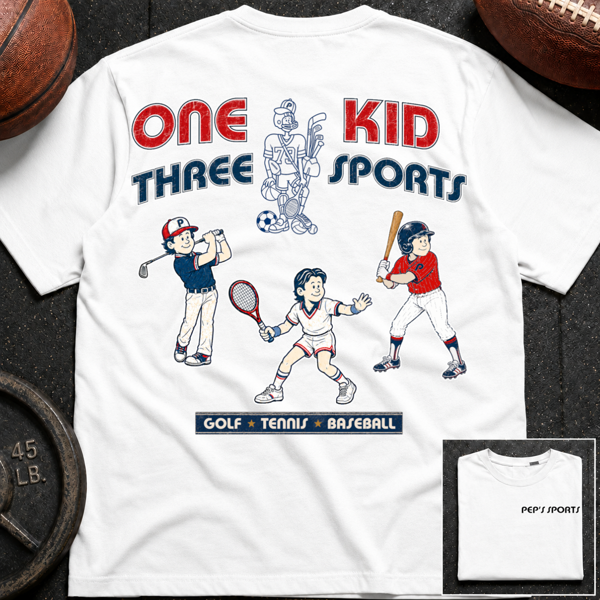 Pep - 1 Kid 3 Sports Golf/TN/BB