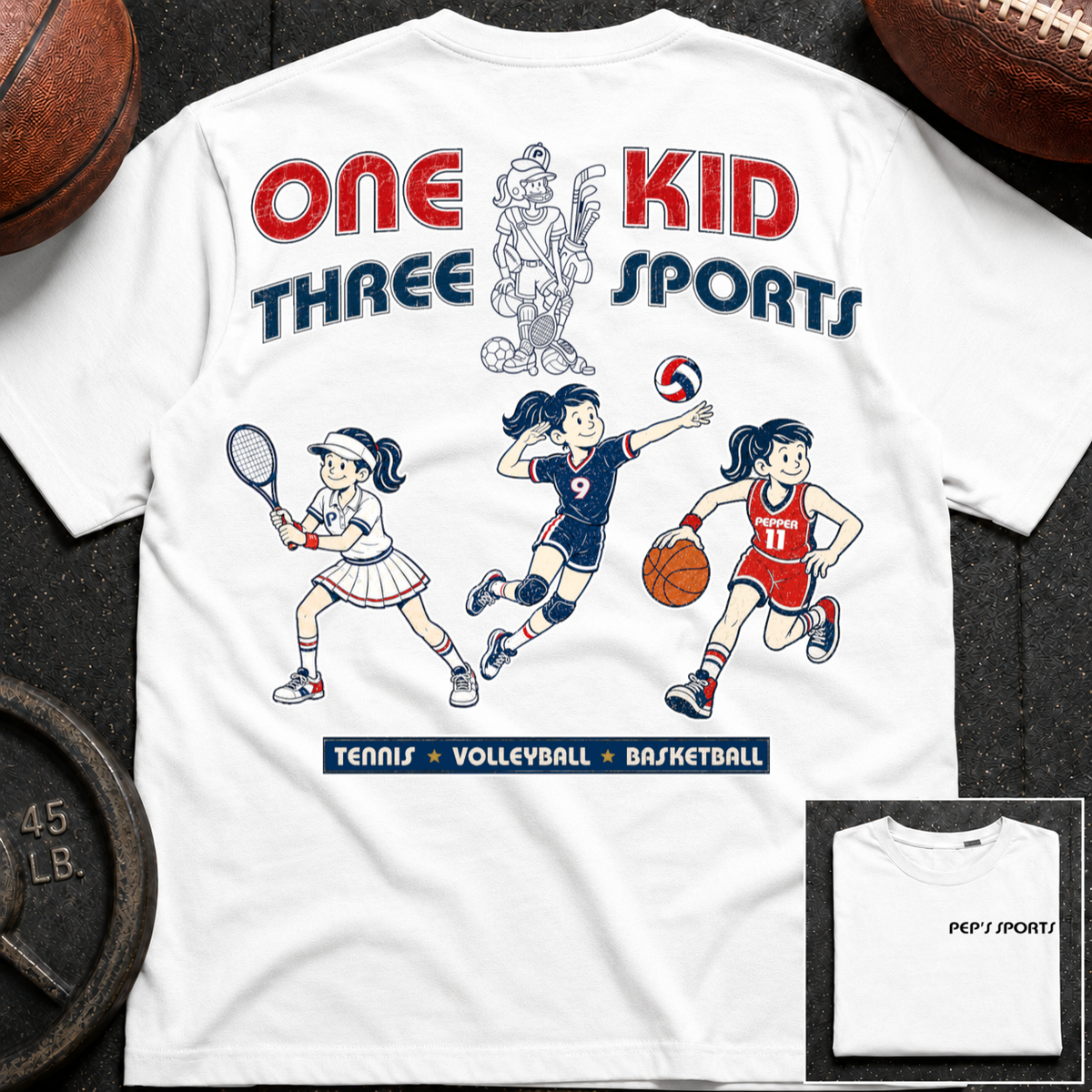 Pepper - 1 Kid 3 Sports TN/VB/BK