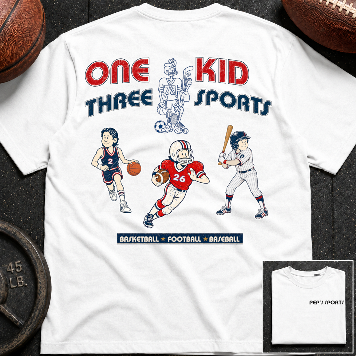 Pep - 1 Kid 3 Sports BK/FB/BB